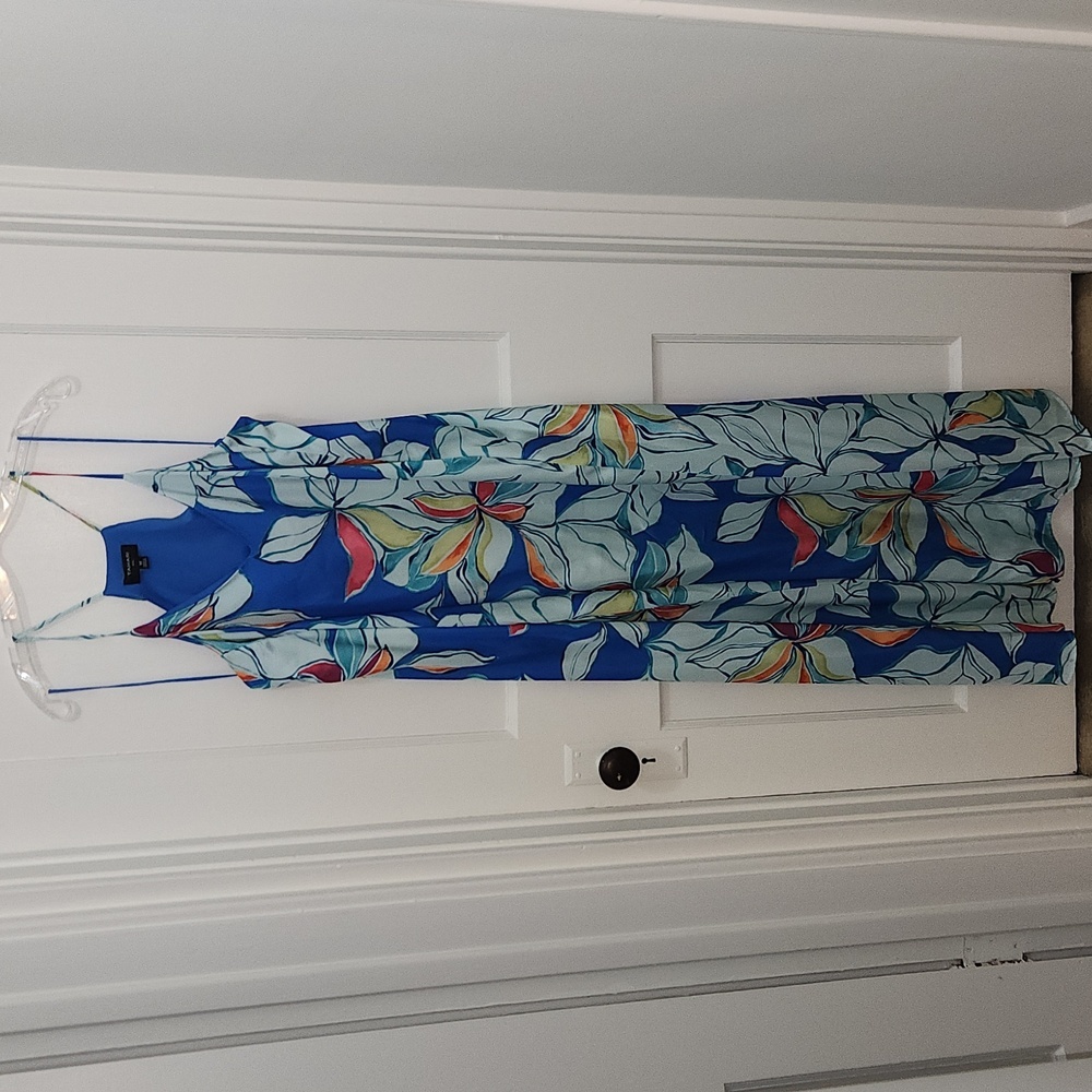 Tahari ASL Tropical Maxi Dress Size Medium - Picture 2 of 8